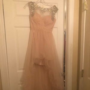 Blush pink High-Low Prom dress